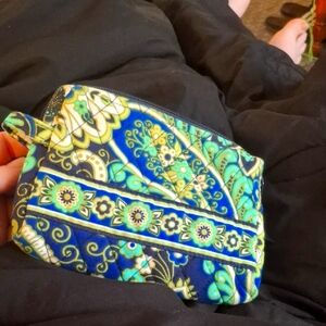 Vibrant Floral Quilted Pouch/ Makeup Bag